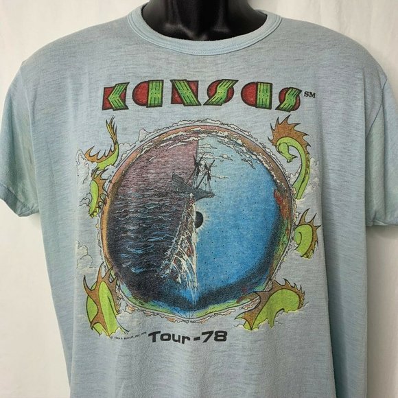 Unbranded Other - True Vintage 1978 Kansas Tour T Shirt XL